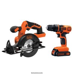 BLACK+DECKER Werkzeuge 20 V Max PowerConnect Akku-Bohrschrauber-Kreissägen-Kombi-Kit TL4V4L541