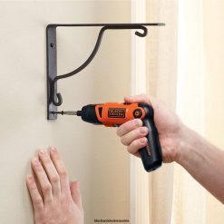 BLACK+DECKER Werkzeuge Akkuschrauber mit schwenkbarem Griff, USB-Ladegerät und 2 Sechskant-Bits TL4V4L566