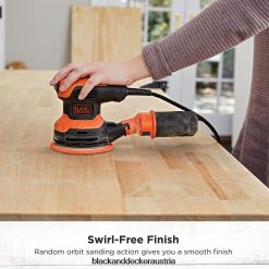 BLACK+DECKER Werkzeuge Exzenterschleifer 5 Zoll 2,4 Ampere TL4V4L618