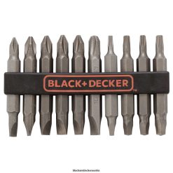 BLACK+DECKER Werkzeuge Schraubendreher-Bit-Satz doppelseitig 10-teilig TL4V4L593