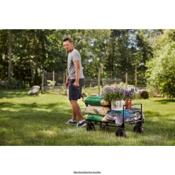 BLACK+DECKER Zuhause & Lebensstil Der zusammenklappbare 3-in-1-Lagerwagen für Nutzfahrzeuge fasst bis zu 150 Pfund. Schwarz TL4V4L133